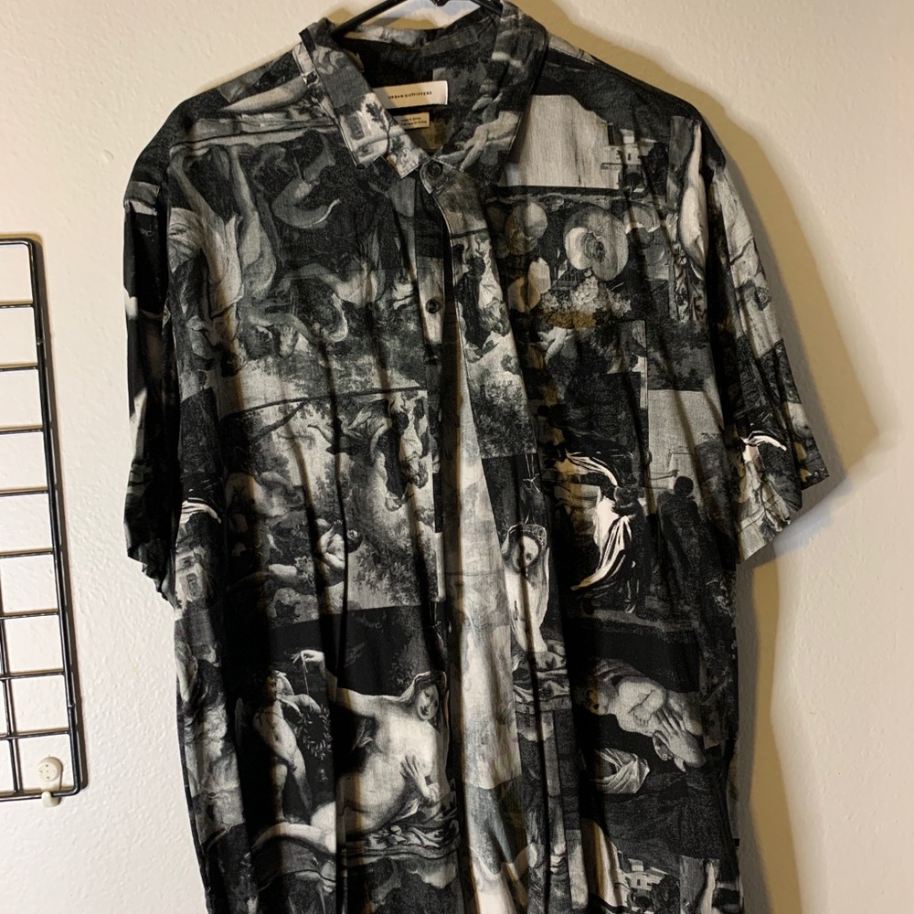 Short sleeve button up dress shirt